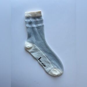 Issey Miyake Women's White and Gray Casual Socks